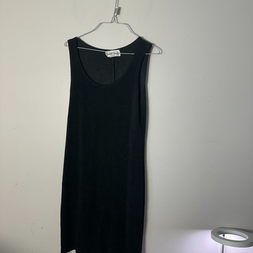 EUC Vintage Bonni Nicole by Ouida Womens Dress Sleeveless Knee Length Black 10